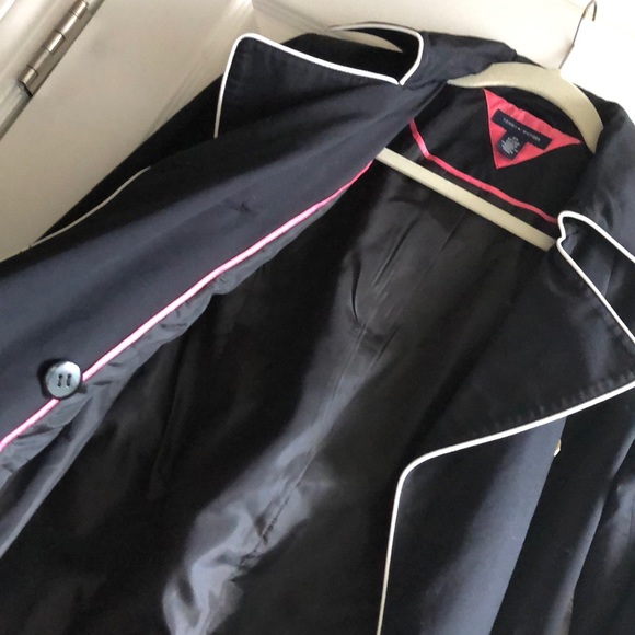 Tommy Hilfiger black and white Trench Coat - Picture 6 of 6